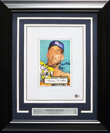 Mickey Mantle Autographed Framed 1952 Topps Baseball Rookie Card #311 11x14 Photo Reprint New York Yankees "1951" Beckett BAS #AC74554