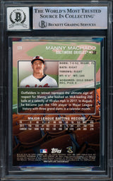 Manny Machado Autographed 2018 Stadium Club Card #129 Baltimore Orioles Auto Grade Gem Mint 10 Beckett BAS #16542591