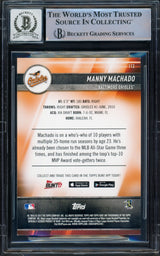 Manny Machado Autographed 2017 Topps Bunt Card #112 Baltimore Orioles Auto Grade Gem Mint 10 Beckett BAS #16542497