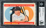 Mickey Mantle Autographed 1960 Topps Card #563 New York Yankees Beckett BAS #13022244