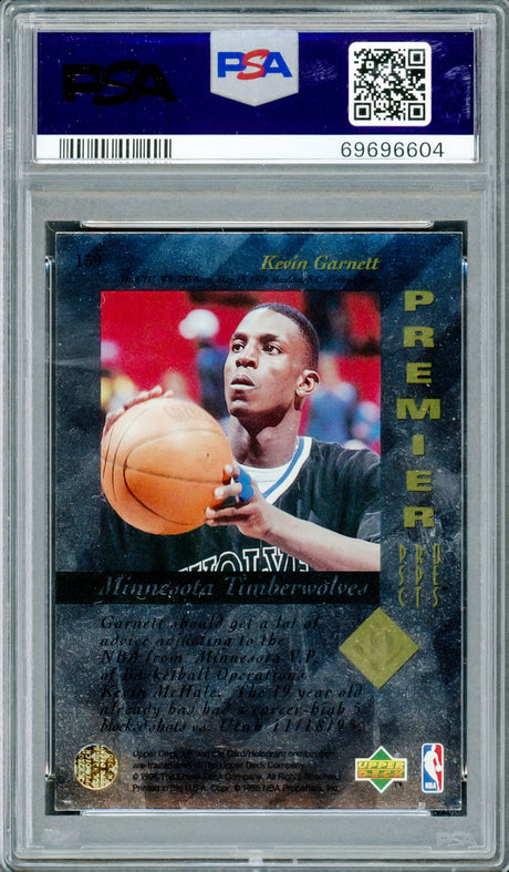 Kevin Garnett Autographed 1995 Upper Deck SP Rookie Card #159 Minnesota Timberwolves PSA 9 Auto Grade Gem Mint 10 PSA/DNA #69696604