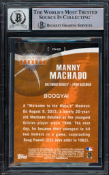 Manny Machado Autographed 2014 Topps Future Is Now Card #FN23 Baltimore Orioles Auto Grade Gem Mint 10 Beckett BAS #16542336