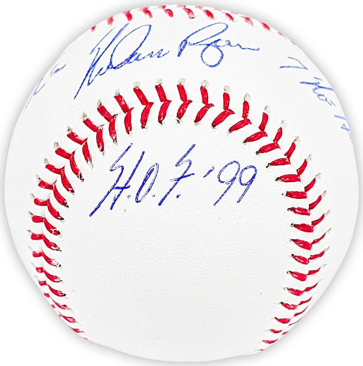 Nolan Ryan Autographed Official MLB Baseball Texas Rangers Statball With 4 Stats "7 No Hitter, HOF 99, 5714 K's, 324 Wins" Beckett BAS QR Stock #216125