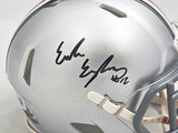 Emeka Egbuka Autographed Ohio State Buckeyes Silver Speed Mini Helmet Beckett BAS Witness Stock #216622