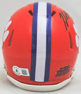 Hunter Renfrow Autographed Clemson Tigers Orange Speed Mini Helmet Beckett BAS QR Stock #216121