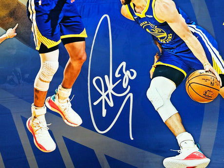 Stephen Curry Autographed 16x20 Photo Golden State Warriors All Time Leading Warriors Scorer Collage JSA Stock #216032