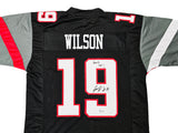 Texas Tech Red Raiders Tyree Wilson Autographed Black Jersey "Guns Up" Beckett BAS Witness Stock #215902