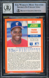 Frank Thomas Autographed 1990 Score Traded Rookie Card #86T Chicago White Sox Auto Grade Gem Mint 10 Beckett BAS Stock #216710