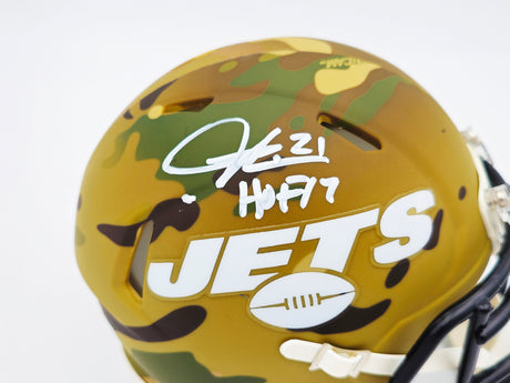 LaDainian Tomlinson Autographed New York Jets Camo Speed Mini Helmet "HOF 17" Beckett BAS Witness Stock #232615