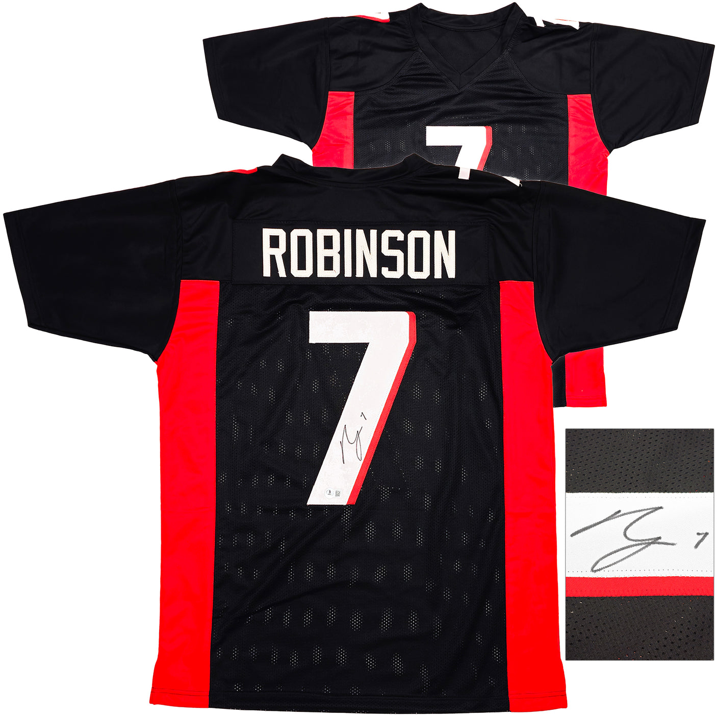 Atlanta Falcons Bijan Robinson Autographed Black Jersey Beckett BAS Witness Stock #230586