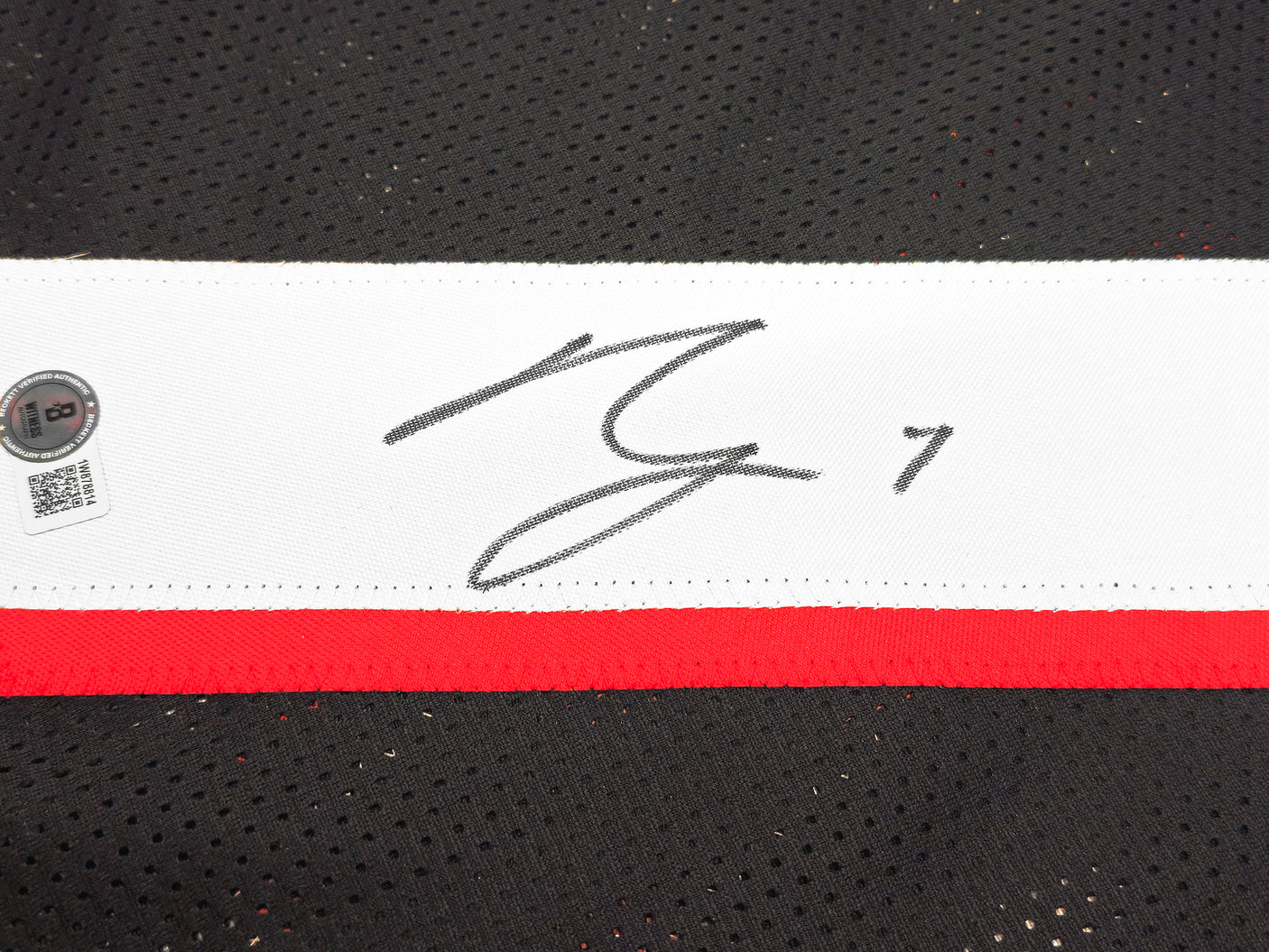 Atlanta Falcons Bijan Robinson Autographed Black Jersey Beckett BAS Witness Stock #230586