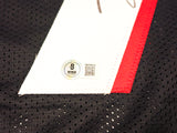 Atlanta Falcons Bijan Robinson Autographed Black Jersey Beckett BAS Witness Stock #230586