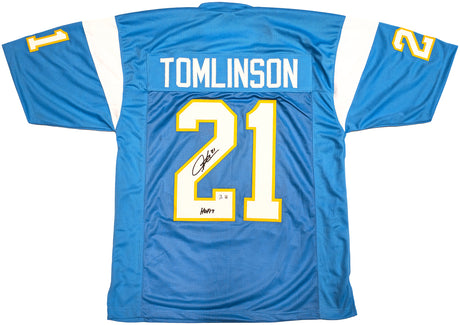 San Diego Chargers LaDainian Tomlinson Autographed Powder Blue Jersey "HOF 17" Beckett BAS Witness Stock #230584