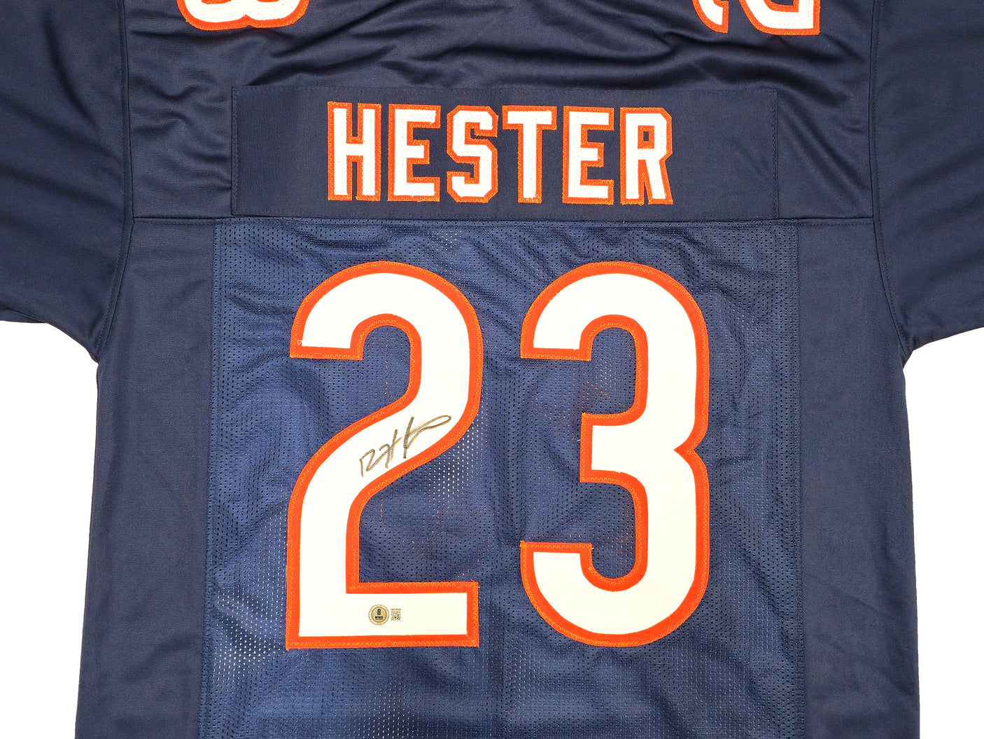 Chicago Bears Devin Hester Autographed Blue Jersey Beckett BAS Witness Stock #231051