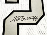 Oakland Raiders Fred Biletnikoff Autographed White Jersey Beckett BAS Witness Stock #232609