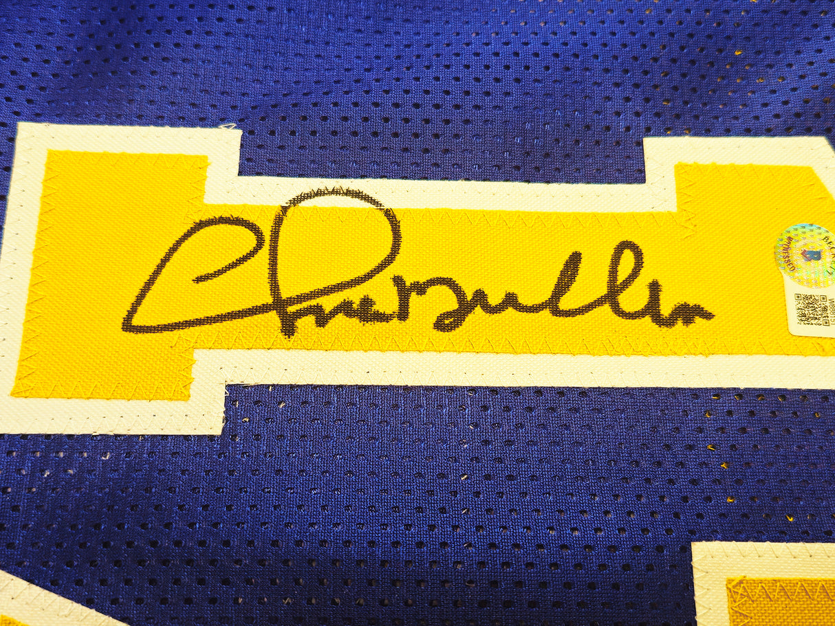 Golden State Warriors Chris Mullin Autographed Blue Jersey "HOF 2011" Beckett BAS Witness Stock #232592