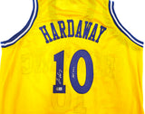 Golden State Warriors Tim Hardaway Autographed Yellow Jersey "HOF 2022" Beckett BAS Witness Stock #232601