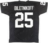 Oakland Raiders Fred Biletnikoff Autographed Black Jersey Beckett BAS Witness Stock #232610