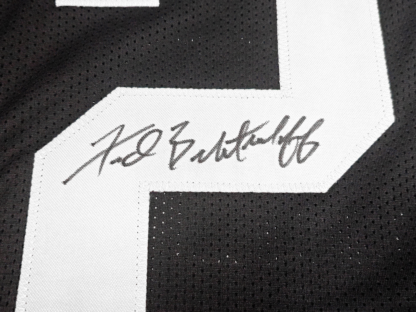 Oakland Raiders Fred Biletnikoff Autographed Black Jersey Beckett BAS Witness Stock #232610