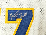 Golden State Warriors Chris Mullin, Tim Hardaway & Mitch Richmond Autographed White Jersey Run TMC "HOF" Beckett BAS Witness Stock #216816