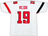 Texas Tech Red Raiders Tyree Wilson Autographed White Jersey Beckett BAS Witness Stock #215905