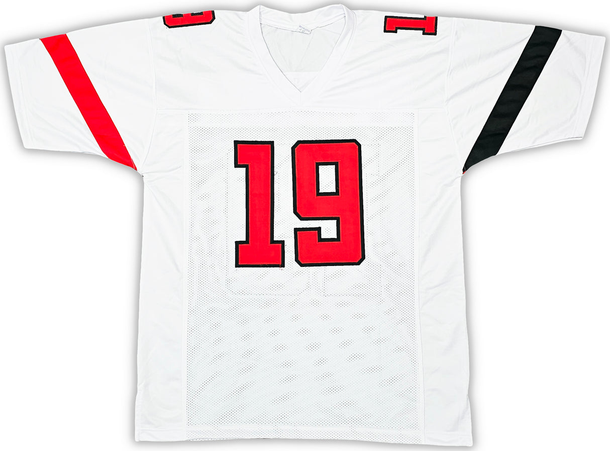 Texas Tech Red Raiders Tyree Wilson Autographed White Jersey Beckett BAS Witness Stock #215905