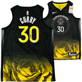 Golden State Warriors Stephen Curry Autographed Black Nike City Edition Jersey Size 48 Beckett BAS QR Stock #216026