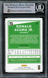 Ronald Acuna Jr. Autographed 2020 Donruss Card #170 Atlanta Braves Beckett BAS #15778262