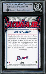 Ronald Acuna Jr. Autographed 2020 Topps Highlights Card #TRA-8 Atlanta Braves Beckett BAS #15778282