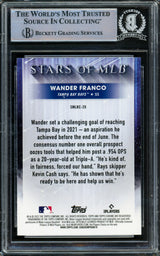 Wander Franco Autographed 2022 Topps Chrome Stars of MLB Rookie Card #SMLBC-20 Tampa Bay Rays Beckett BAS #15780210