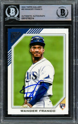 Wander Franco Autographed 2022 Topps Gallery Rookie Card #55 Tampa Bay Rays Beckett BAS #15780214