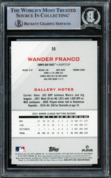 Wander Franco Autographed 2022 Topps Gallery Rookie Card #55 Tampa Bay Rays Beckett BAS #15780214