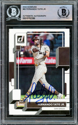 Fernando Tatis Jr. Autographed 2022 Donruss Card #82 San Diego Padres Beckett BAS #15782398