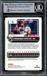 Fernando Tatis Jr. Autographed 2022 Donruss Card #82 San Diego Padres Beckett BAS #15782400