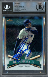 Ken Griffey Jr. Autographed 1998 Topps Finest Jumbo Card #A8 Seattle Mariners Auto Grade Gem Mint 10 Beckett BAS #15775575