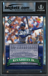 Ken Griffey Jr. Autographed 1998 Topps Finest Jumbo Card #A8 Seattle Mariners Auto Grade Gem Mint 10 Beckett BAS #15775575