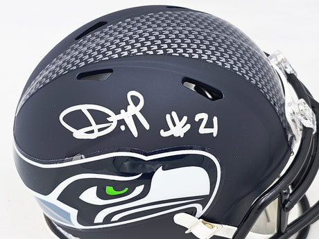 Devon Witherspoon Autographed Seattle Seahawks Blue Speed Mini Helmet MCS Holo Stock #216007