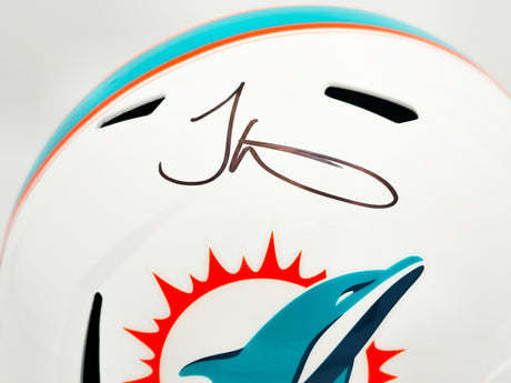 Tyreek Hill Autographed Miami Dolphins White Full Size Speed Replica Helmet Beckett BAS Witness Stock #230211