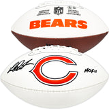 Richard Dent Autographed White Logo Football Chicago Bears "HOF 11" Beckett BAS Witness Stock #230269