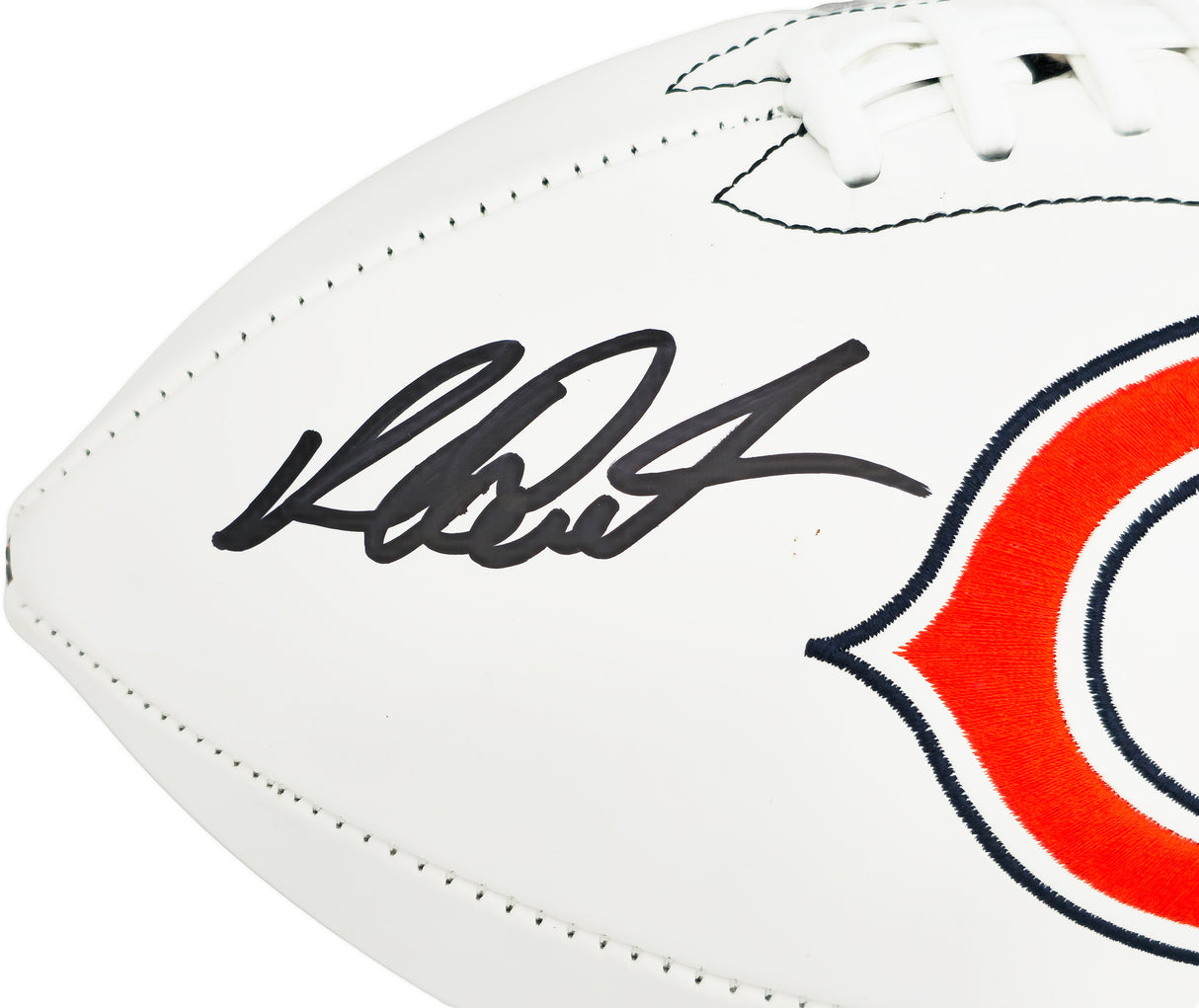 Richard Dent Autographed White Logo Football Chicago Bears "HOF 11" Beckett BAS Witness Stock #230269