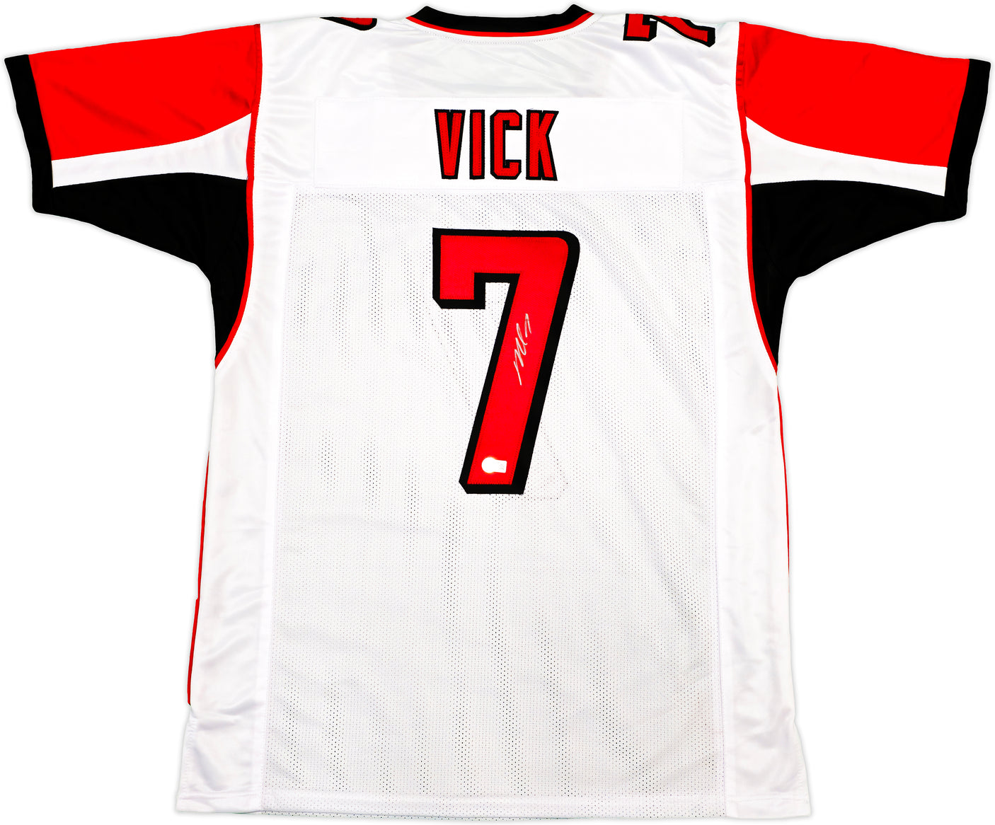 Atlanta Falcons Michael Vick Autographed White Jersey Beckett BAS Witness Stock #230183