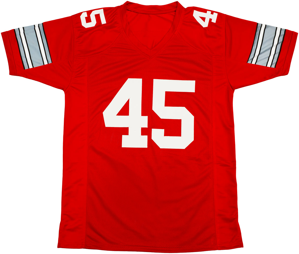 Ohio State Buckeyes Archie Griffin Autographed Red Jersey "HT 1974/75" Beckett BAS Witness Stock #230174