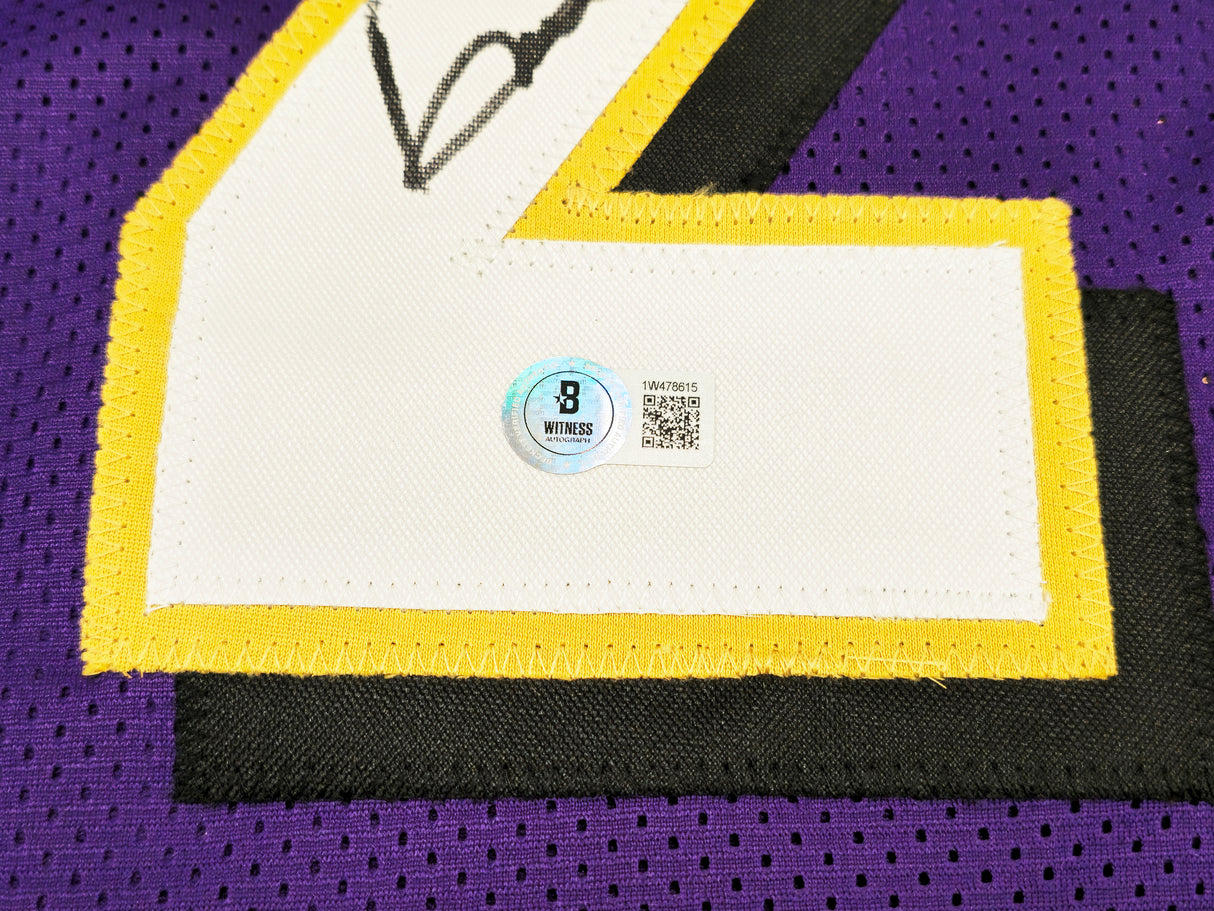 Baltimore Ravens Derrick Henry Autographed Purple Jersey Beckett BAS Witness Stock #230168