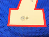 Buffalo Bills Bruce Smith Autographed Blue Jersey Beckett BAS Witness Stock #230186