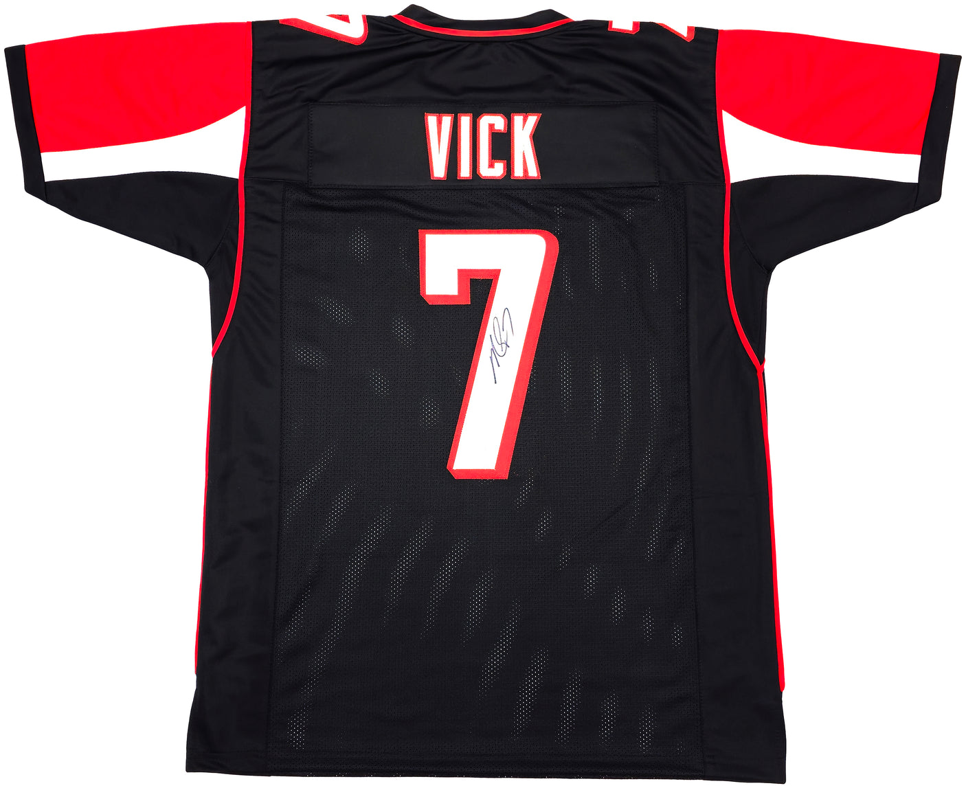 Atlanta Falcons Michael Vick Autographed Black Jersey Beckett BAS Witness Stock #230182