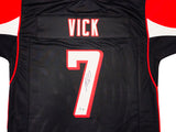 Atlanta Falcons Michael Vick Autographed Black Jersey Beckett BAS Witness Stock #230182