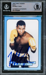 Mike Tyson Autographed 1990 Living Legend Card #18 Beckett BAS #15500886