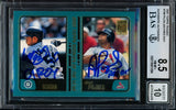 Albert Pujols & Ichiro Suzuki Autographed 2001 Topps Traded Rookie Card #T99 BGS 8.5 Auto Grade Gem Mint 10 "01 ROY" Beckett BAS #15681094