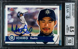 Ichiro Suzuki Autographed 2001 Fleer Tradition Rookie Card #452 Seattle Mariners BGS 8.5 Auto Grade Gem Mint 10 Beckett BAS #15681273