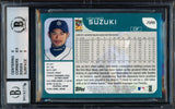 Ichiro Suzuki Autographed 2001 Topps Limited Edition Tiffany Rookie Card #726 Seattle Mariners BGS 8 Auto Grade Gem Mint 10 Beckett BAS #15681625